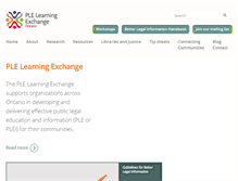 Tablet Screenshot of plelearningexchange.ca